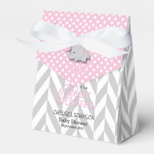 Roze, Witte en Grijze Olifant Bedankdoosjes