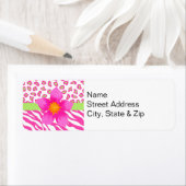 Roze, witte en groene Zebra & Cheetah & roze venti Etiket (Insitu)