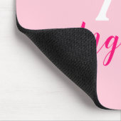 Roze, Witte en Heet Roze Monogram Naam Muismat (Hoek)