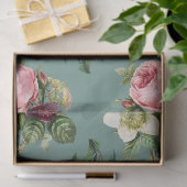 Roze witte en paarse bloemen tissuepapier (Geschenk)