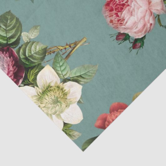 Roze witte en paarse bloemen tissuepapier (Detail)