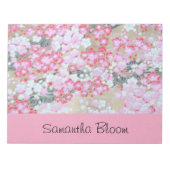 Roze, witte en rode bloemen notitieblok (Voorkant)