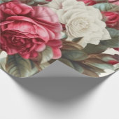 roze witte en rode rozen cadeaupapier (Hoek)
