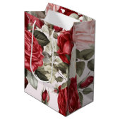 roze witte en rode rozen medium cadeauzakje (Voorkant Gekanteld)