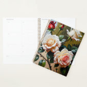 roze witte en rode rozen olieverfschilderij planner (Display)
