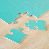 Roze witte en Turquoise gradiënt Legpuzzel (Zijkant)