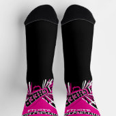 Roze, witte en zwarte contactdozen sokken (Top)