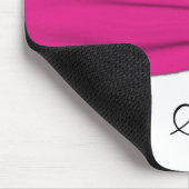 Roze, witte en zwarte Damask Mousepad Muismat (Hoek)