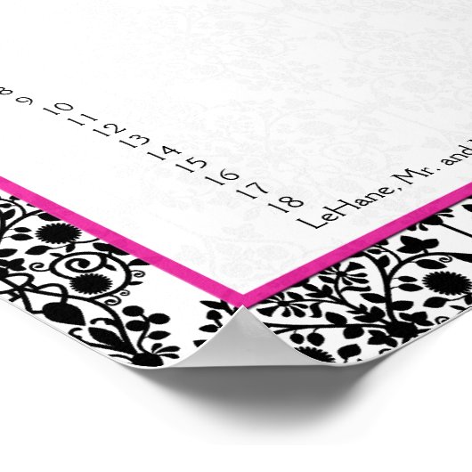 Roze, Witte en Zwarte Grafiek van de Afbeelding va Poster (Hoek)