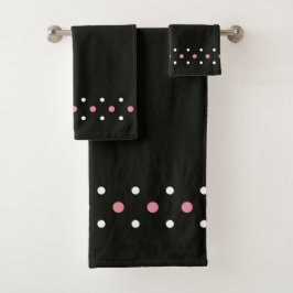 Roze witte en zwarte haarpunten bad handdoek