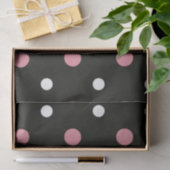 Roze witte en zwarte haarpunten tissuepapier (Geschenk)