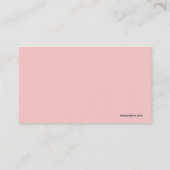 Roze, witte en zwarte kaart voor afspeeldatum contactkaartje (Achterkant)