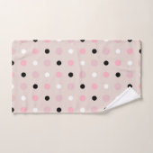 Roze, witte en zwarte Stippen Bad Handdoek (Handdoek)