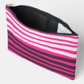 Roze witte en zwarte strepen etui (Open)