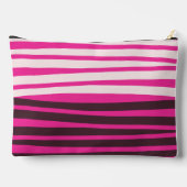 Roze witte en zwarte strepen etui (Achterkant)