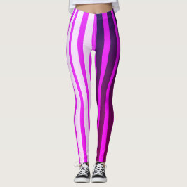 Roze witte en zwarte strepen leggings