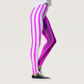 Roze witte en zwarte strepen leggings (Rechts)