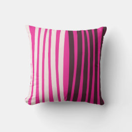 Roze witte en zwarte verticale strepen kussen