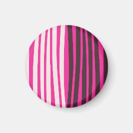 Roze witte en zwarte verticale strepen magneet