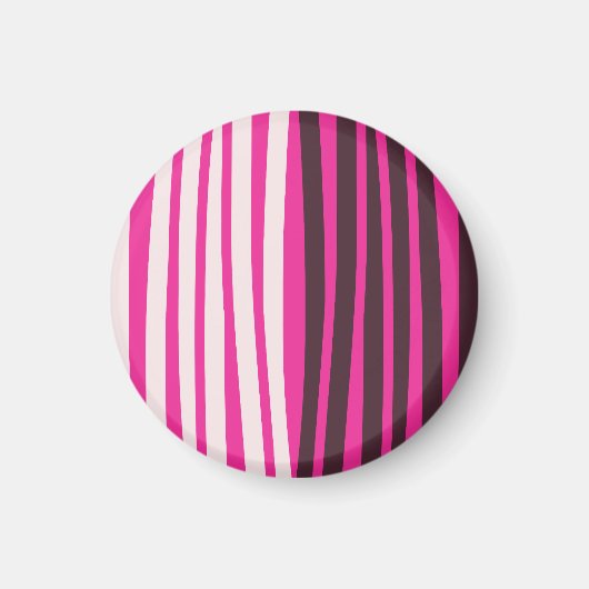 Roze witte en zwarte verticale strepen magneet (Voorkant)