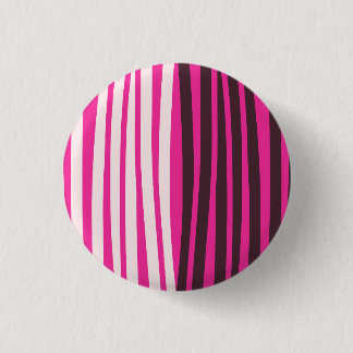 Roze witte en zwarte verticale strepen ronde button 3,2 cm