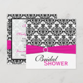 Roze, Witte en Zwarte Vrijgezellenfeest van de Dam Kaart (Voorkant / Achterkant)