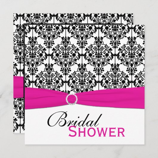 Roze, Witte en Zwarte Vrijgezellenfeest van de Dam Kaart (Voorkant / Achterkant)