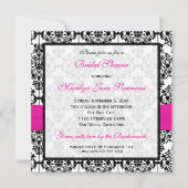 Roze, Witte en Zwarte Vrijgezellenfeest van de Dam Kaart (Achterkant)