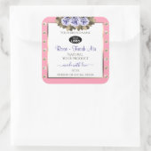 Roze witte etiketten Blauwe Rozen Juwelen Logo (Tas)
