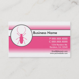 Roze witte fade kever bug visitekaartjes
