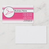 Roze witte fade kleding hanger visitekaartjes (Voorkant / Achterkant)