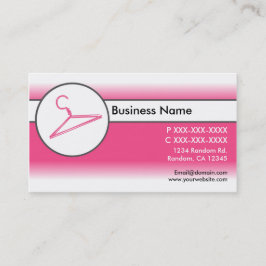 Roze witte fade kleding hanger visitekaartjes