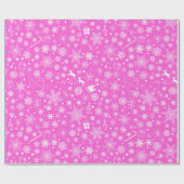 roze witte feestdag cadeaupapier (Vlak)