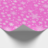 roze witte feestdag cadeaupapier (Hoek)