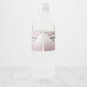 Roze witte flacon Water Etiket (Achterkant)