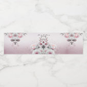 Roze witte flacon Water Etiket (Enkel label)