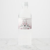 Roze witte flacon Water Etiket (Voorkant)