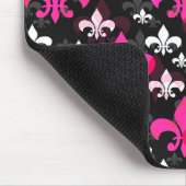 Roze Witte Fleur De Lis Muismat (Hoek)