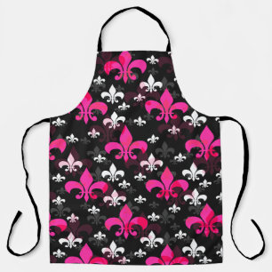 Roze Witte Fleur De Lis Schort