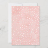 Roze witte flora Bridal Shower Uitnodiging (Achterkant)