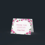 roze witte Floral 40th Birthday Bedankkaart<br><div class="desc">Een prachtige en elegante dankjewel, speciaal ontworpen voor een veertigjarig feest. Het bevat een kleurrijk lijst magenta, roze en witte pansies. De helderroze tekst poppen tegen de witte achtergrond. Dit item maakt deel uit van het Collectie Roze Pansy. Het bevat alle items die u nodig hebt om een en unieke...</div>