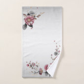 Roze witte Floral Bath Towel Set Bad Handdoek (Handdoek)