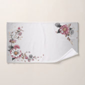 Roze witte Floral Bath Towel Set Bad Handdoek (Handdoek)