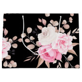 roze witte florale achtergrond groot cadeauzakje (Voorkant)