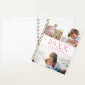 Roze witte foto Collage Planner (Display)