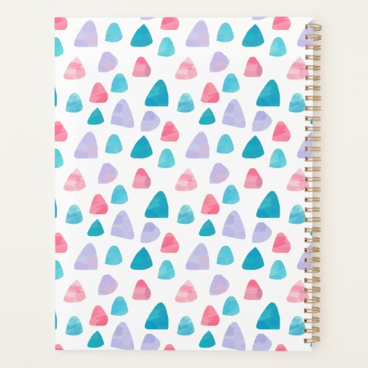 Roze witte foto Collage Planner (Achterkant)