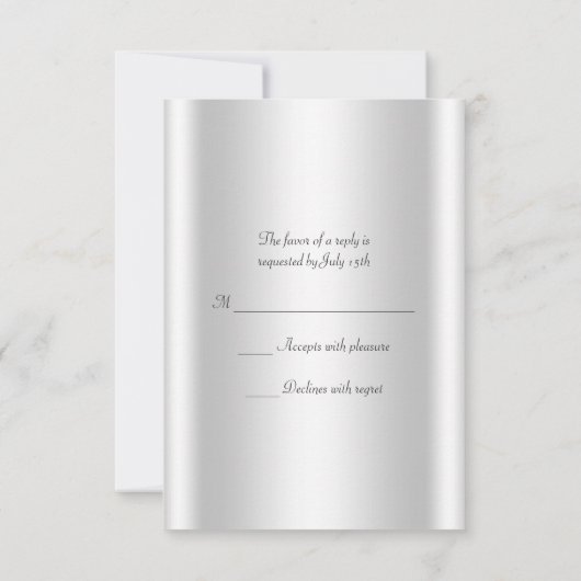 Roze Witte Foto RSVP Kaarten (Achterkant)