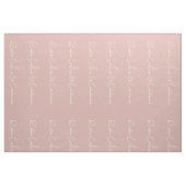 roze witte Franse script kalm houden en doorgaan Stof (Fat Quarter)