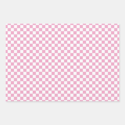 Roze witte gebarsten patroon inpakpapier vel (Voorkant 2)