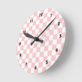 Roze & witte Gecontroleerde Klok van de Muur van h (Hoek)